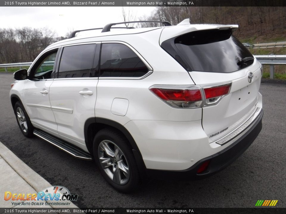 2016 Toyota Highlander Limited AWD Blizzard Pearl / Almond Photo #9