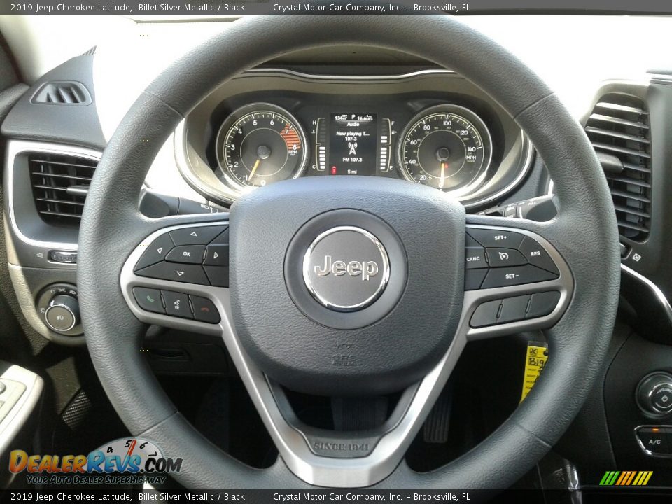 2019 Jeep Cherokee Latitude Billet Silver Metallic / Black Photo #14