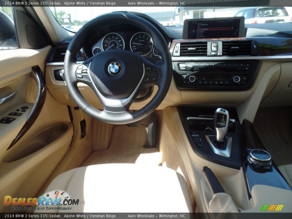 2014 BMW 3 Series 335i Sedan Alpine White / Venetian Beige Photo #15