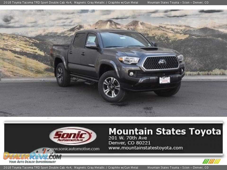 2018 Toyota Tacoma TRD Sport Double Cab 4x4 Magnetic Gray Metallic / Graphite w/Gun Metal Photo #1