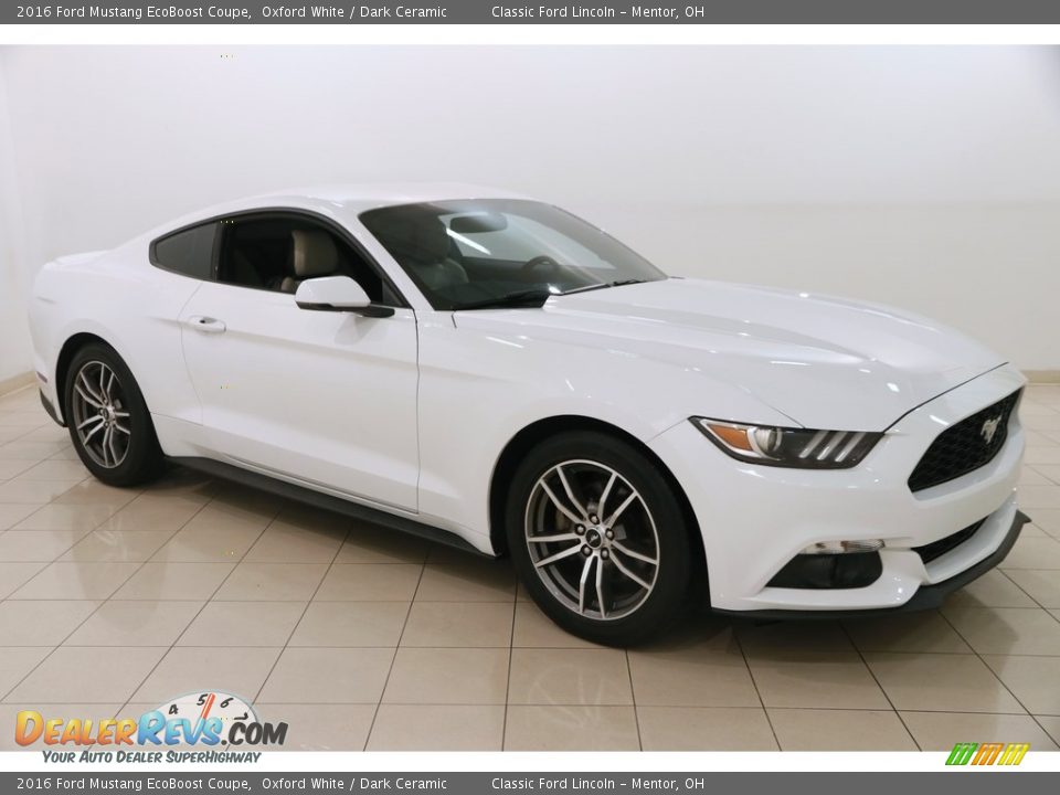 2016 Ford Mustang EcoBoost Coupe Oxford White / Dark Ceramic Photo #1