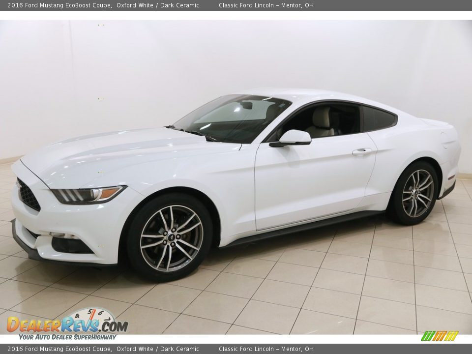 2016 Ford Mustang EcoBoost Coupe Oxford White / Dark Ceramic Photo #3