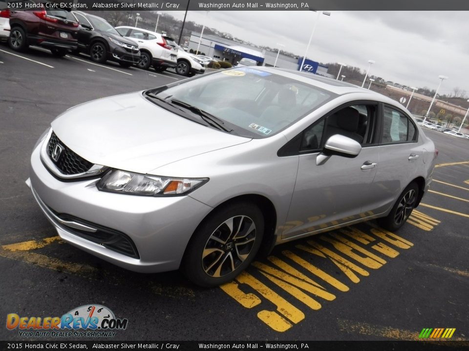 2015 Honda Civic EX Sedan Alabaster Silver Metallic / Gray Photo #5