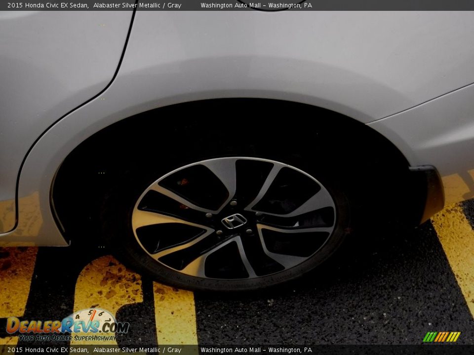 2015 Honda Civic EX Sedan Alabaster Silver Metallic / Gray Photo #6