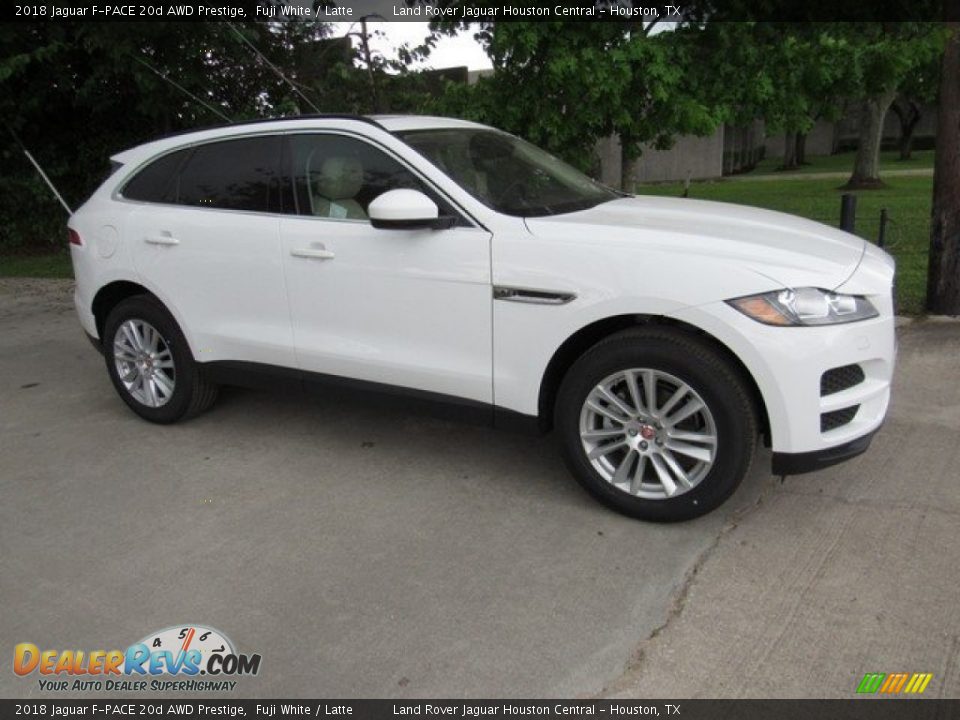 2018 Jaguar F-PACE 20d AWD Prestige Fuji White / Latte Photo #1