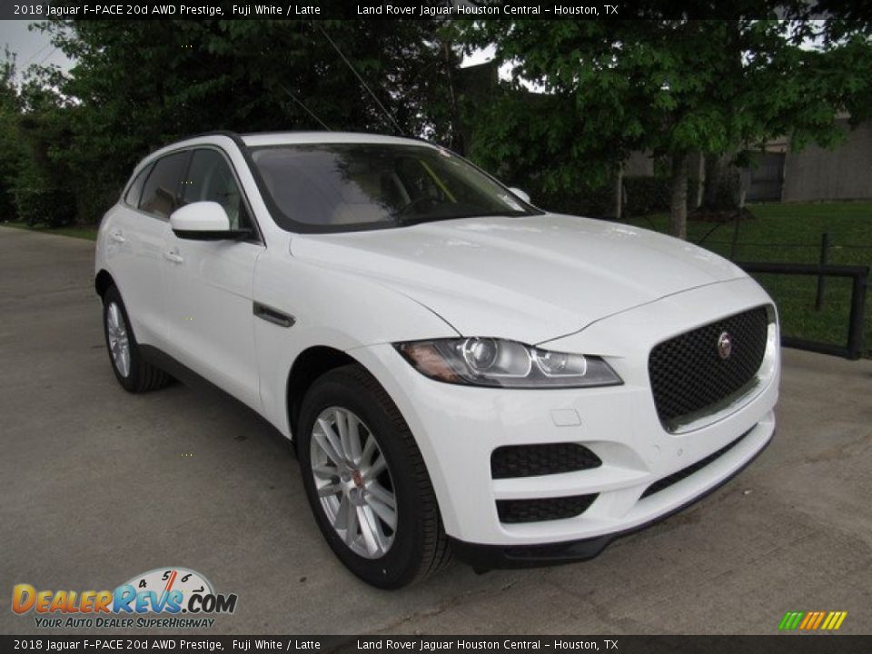 2018 Jaguar F-PACE 20d AWD Prestige Fuji White / Latte Photo #2
