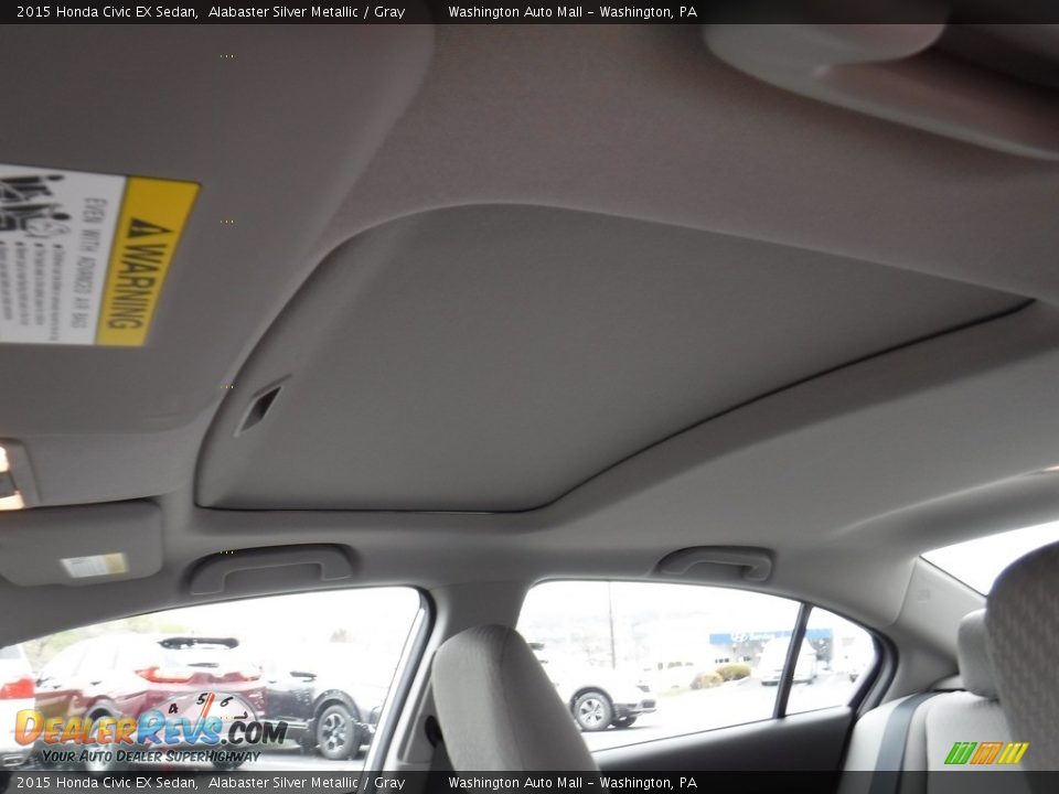 2015 Honda Civic EX Sedan Alabaster Silver Metallic / Gray Photo #10