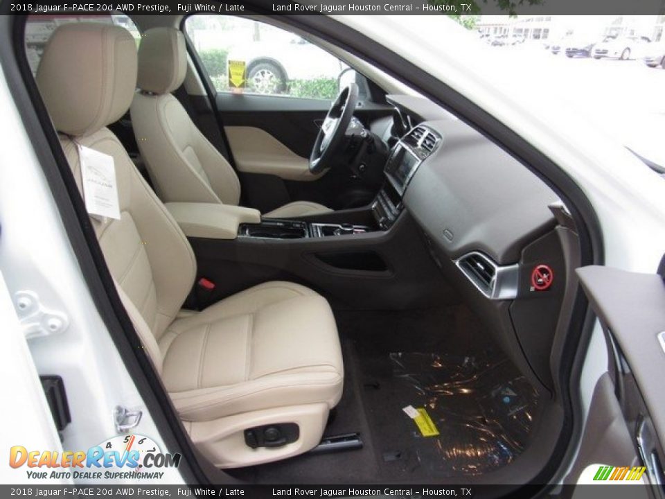 2018 Jaguar F-PACE 20d AWD Prestige Fuji White / Latte Photo #5