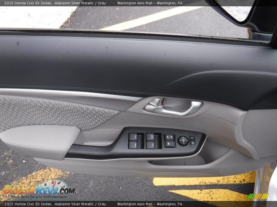 2015 Honda Civic EX Sedan Alabaster Silver Metallic / Gray Photo #11