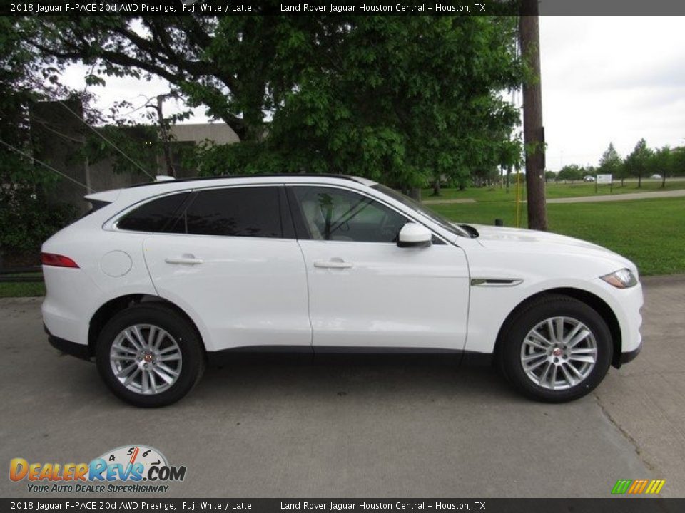 2018 Jaguar F-PACE 20d AWD Prestige Fuji White / Latte Photo #6