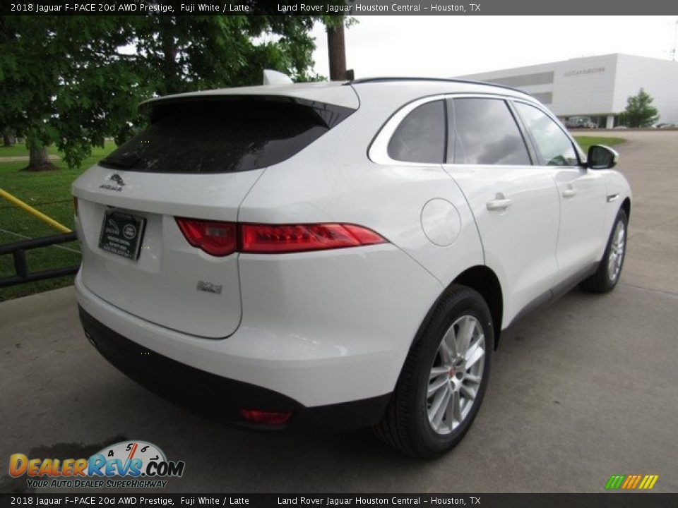 2018 Jaguar F-PACE 20d AWD Prestige Fuji White / Latte Photo #7