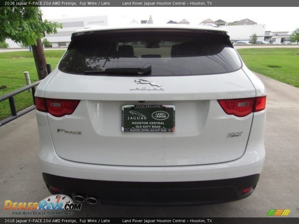 2018 Jaguar F-PACE 20d AWD Prestige Fuji White / Latte Photo #8