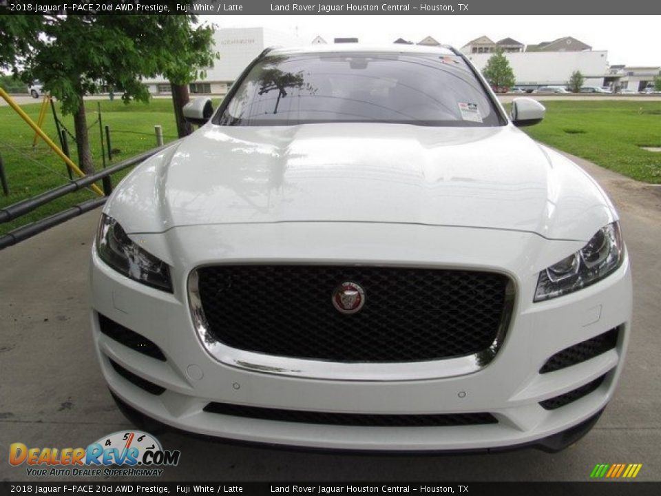 2018 Jaguar F-PACE 20d AWD Prestige Fuji White / Latte Photo #9
