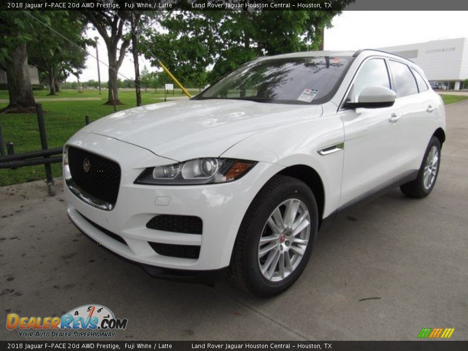2018 Jaguar F-PACE 20d AWD Prestige Fuji White / Latte Photo #10