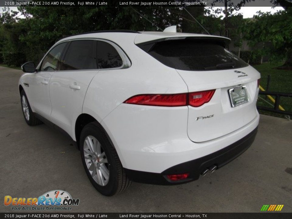 2018 Jaguar F-PACE 20d AWD Prestige Fuji White / Latte Photo #12