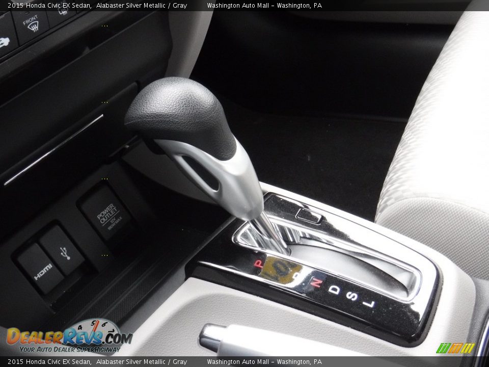 2015 Honda Civic EX Sedan Alabaster Silver Metallic / Gray Photo #17