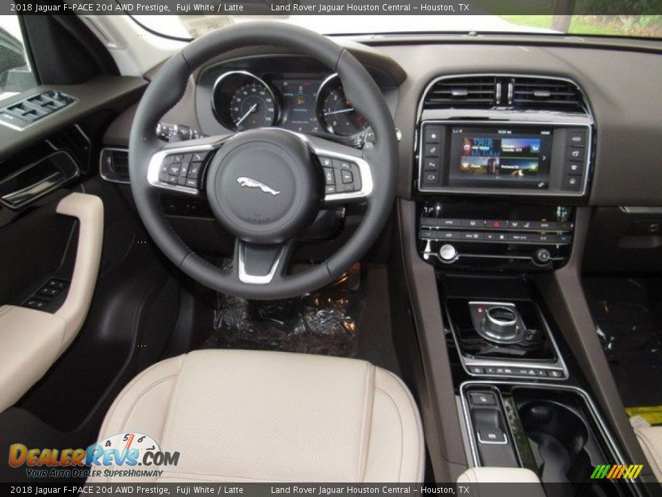 2018 Jaguar F-PACE 20d AWD Prestige Fuji White / Latte Photo #14