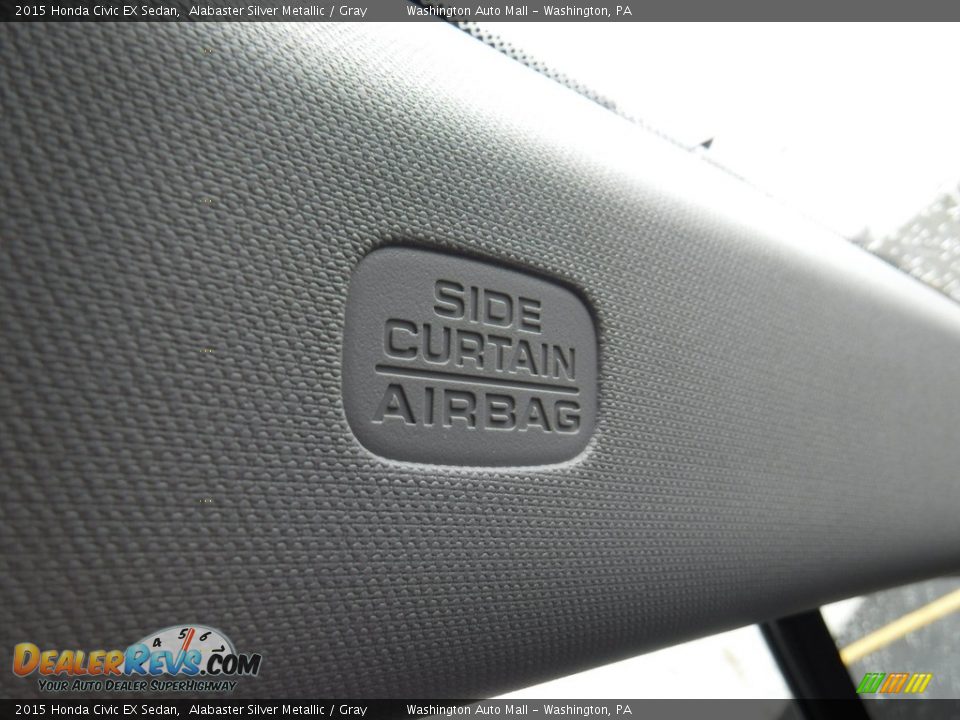 2015 Honda Civic EX Sedan Alabaster Silver Metallic / Gray Photo #20
