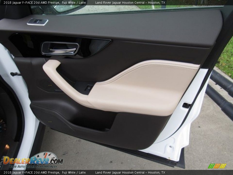 2018 Jaguar F-PACE 20d AWD Prestige Fuji White / Latte Photo #20