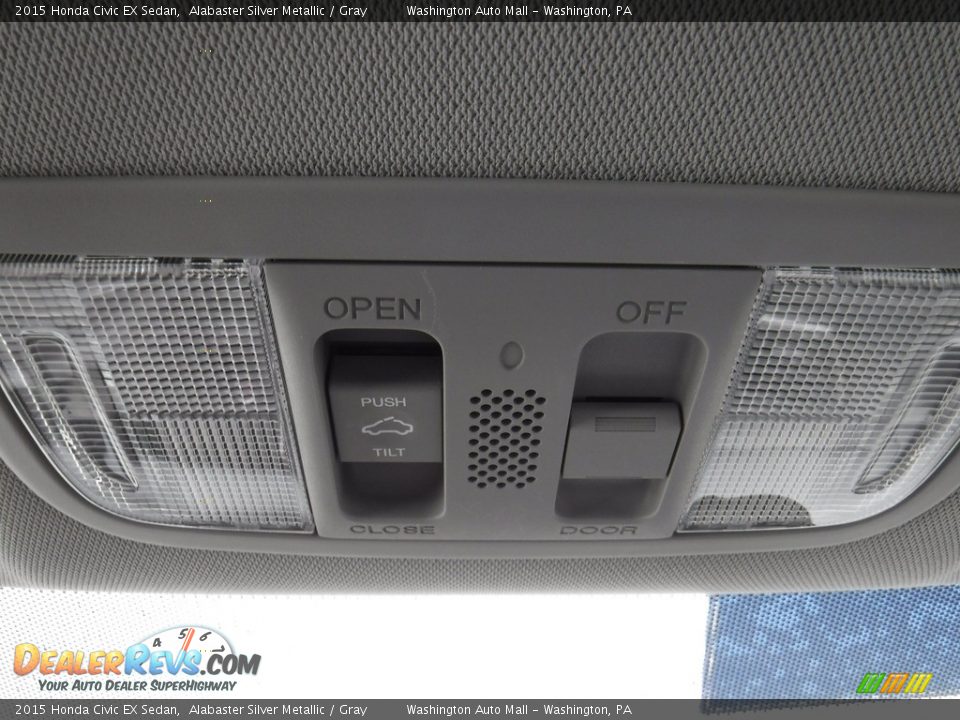 2015 Honda Civic EX Sedan Alabaster Silver Metallic / Gray Photo #21