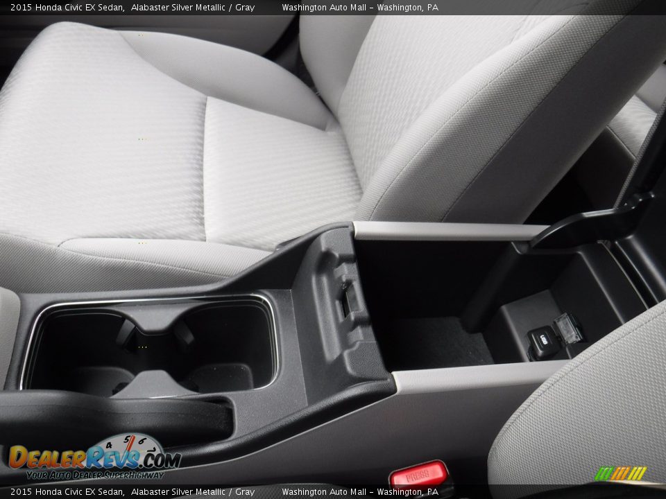 2015 Honda Civic EX Sedan Alabaster Silver Metallic / Gray Photo #22