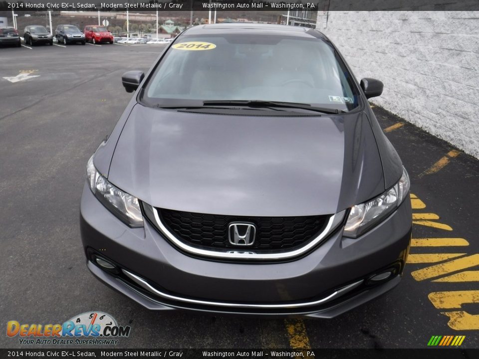 2014 Honda Civic EX-L Sedan Modern Steel Metallic / Gray Photo #5