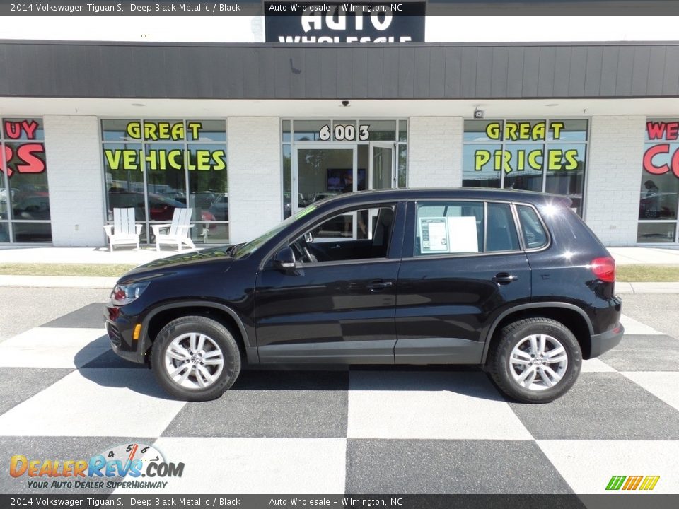 2014 Volkswagen Tiguan S Deep Black Metallic / Black Photo #1