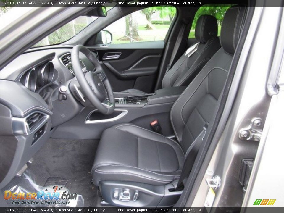 Ebony Interior - 2018 Jaguar F-PACE S AWD Photo #3