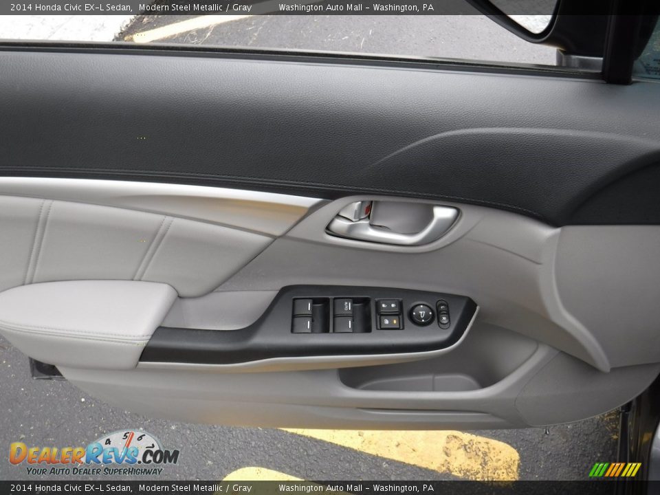 2014 Honda Civic EX-L Sedan Modern Steel Metallic / Gray Photo #14