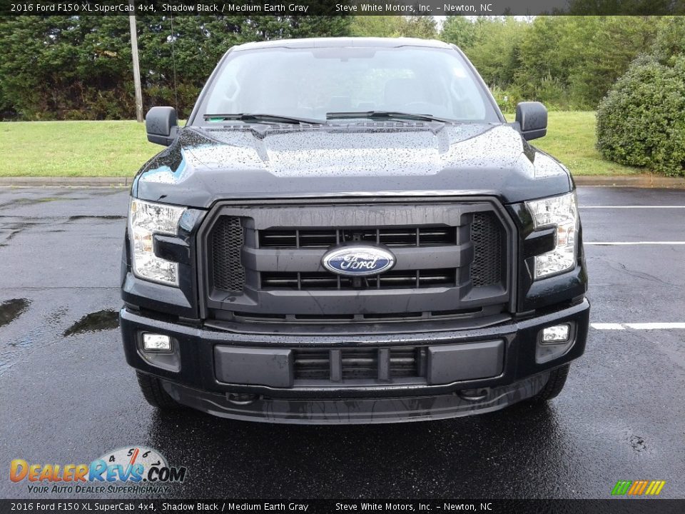2016 Ford F150 XL SuperCab 4x4 Shadow Black / Medium Earth Gray Photo #3