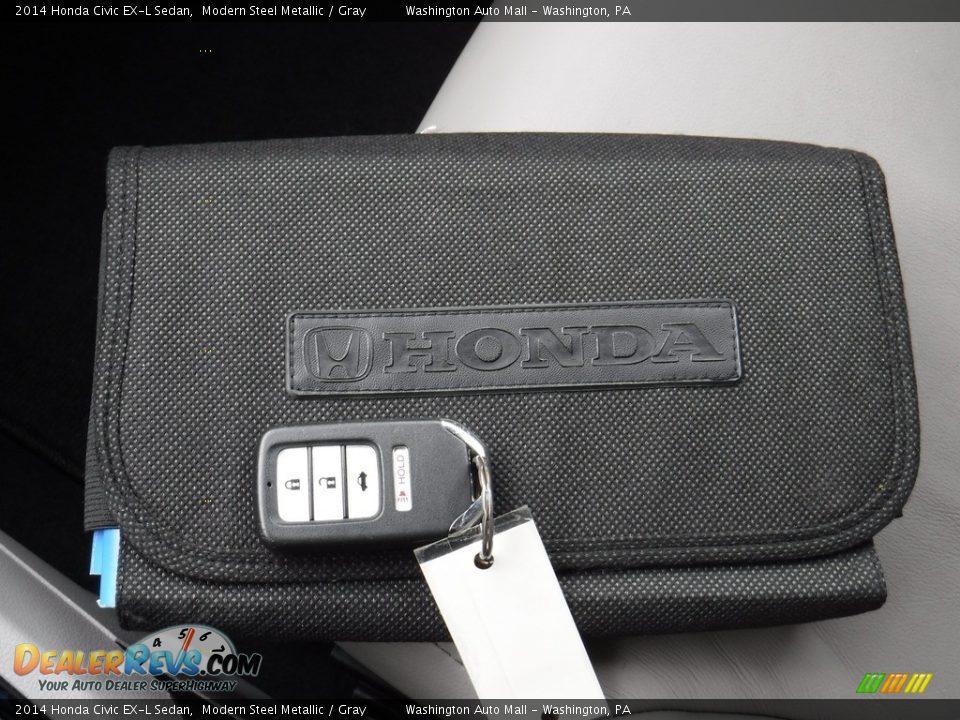 2014 Honda Civic EX-L Sedan Modern Steel Metallic / Gray Photo #23