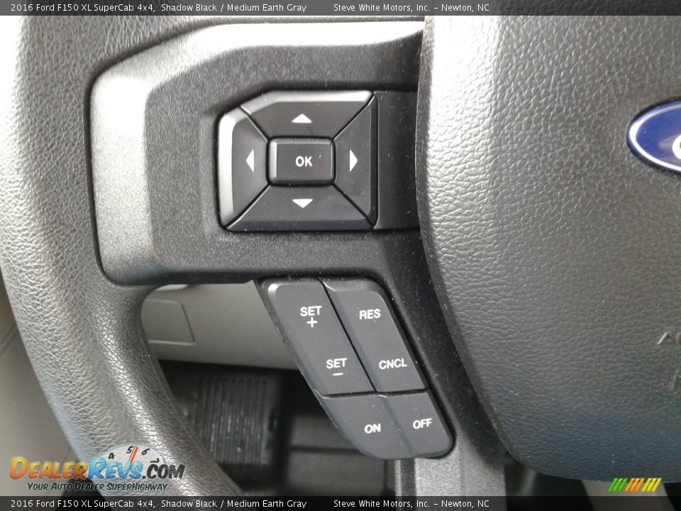 2016 Ford F150 XL SuperCab 4x4 Shadow Black / Medium Earth Gray Photo #15