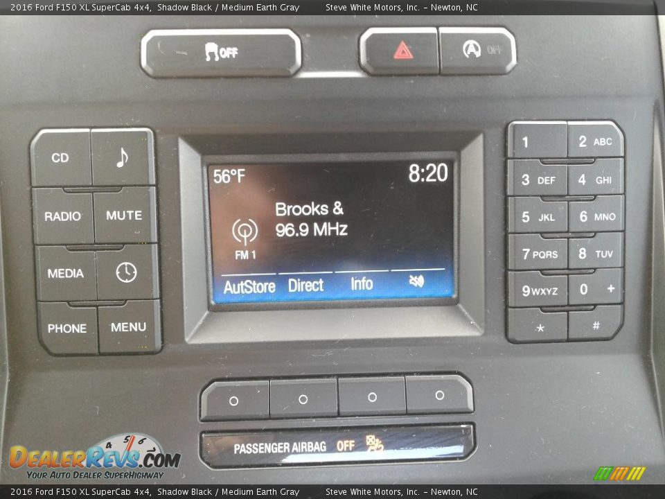 2016 Ford F150 XL SuperCab 4x4 Shadow Black / Medium Earth Gray Photo #19