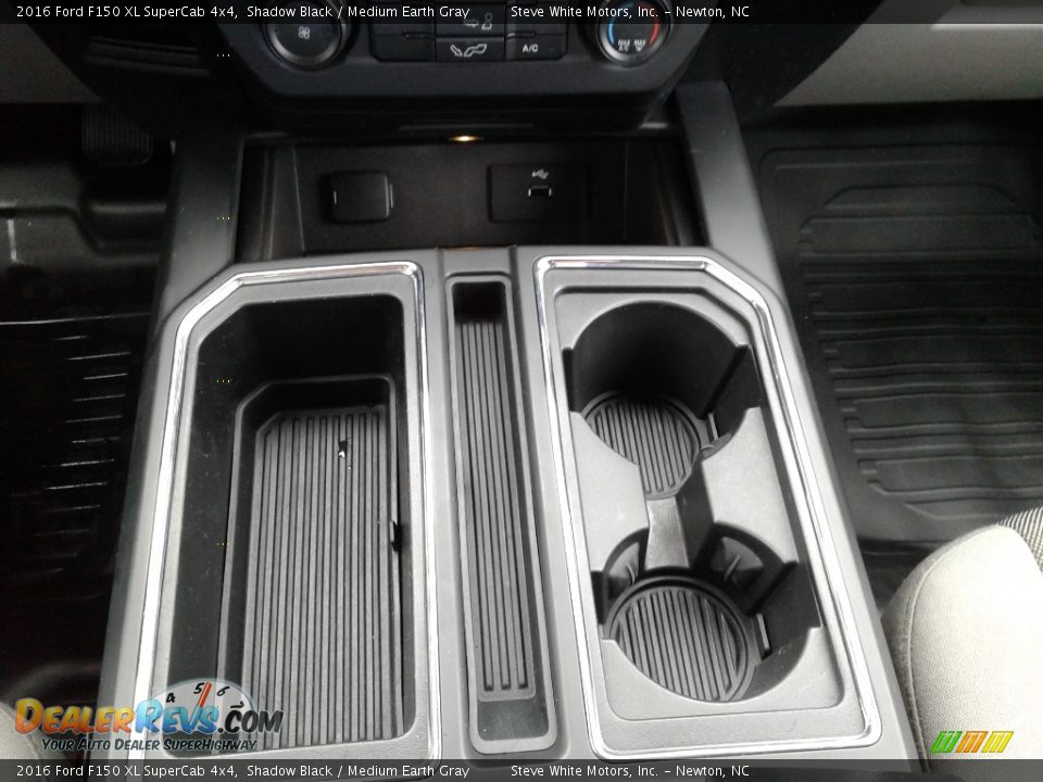 2016 Ford F150 XL SuperCab 4x4 Shadow Black / Medium Earth Gray Photo #21