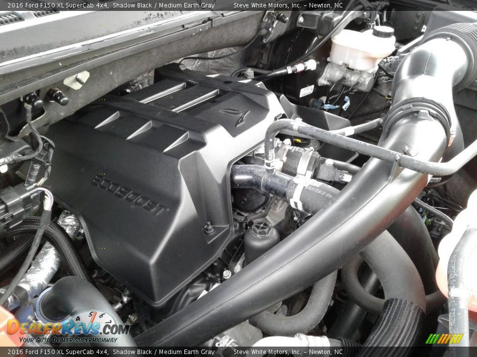 2016 Ford F150 XL SuperCab 4x4 Shadow Black / Medium Earth Gray Photo #25