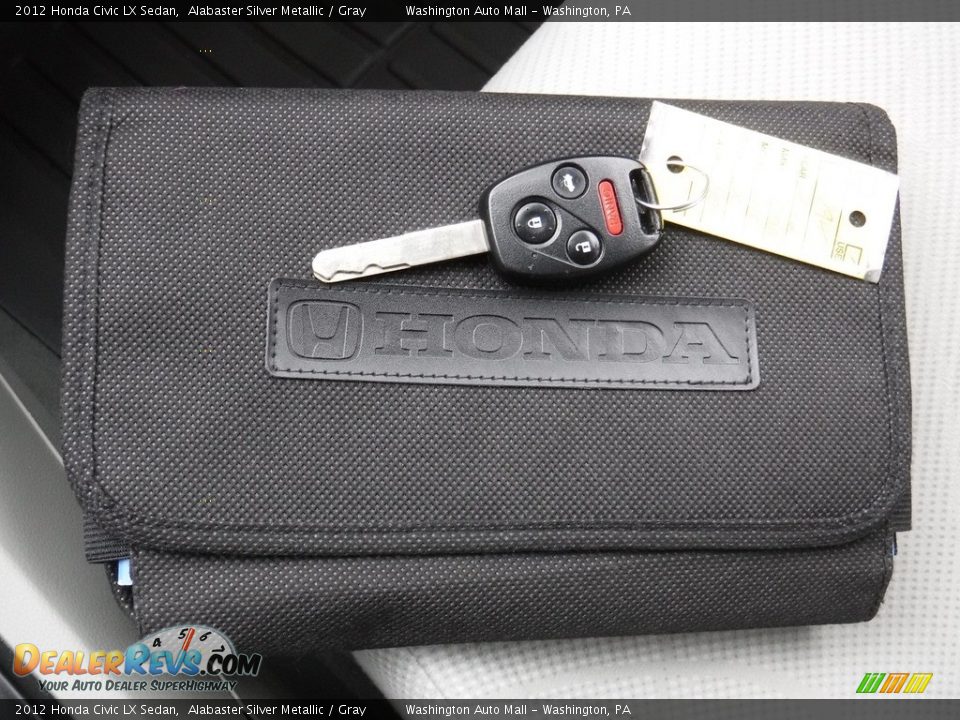 2012 Honda Civic LX Sedan Alabaster Silver Metallic / Gray Photo #18
