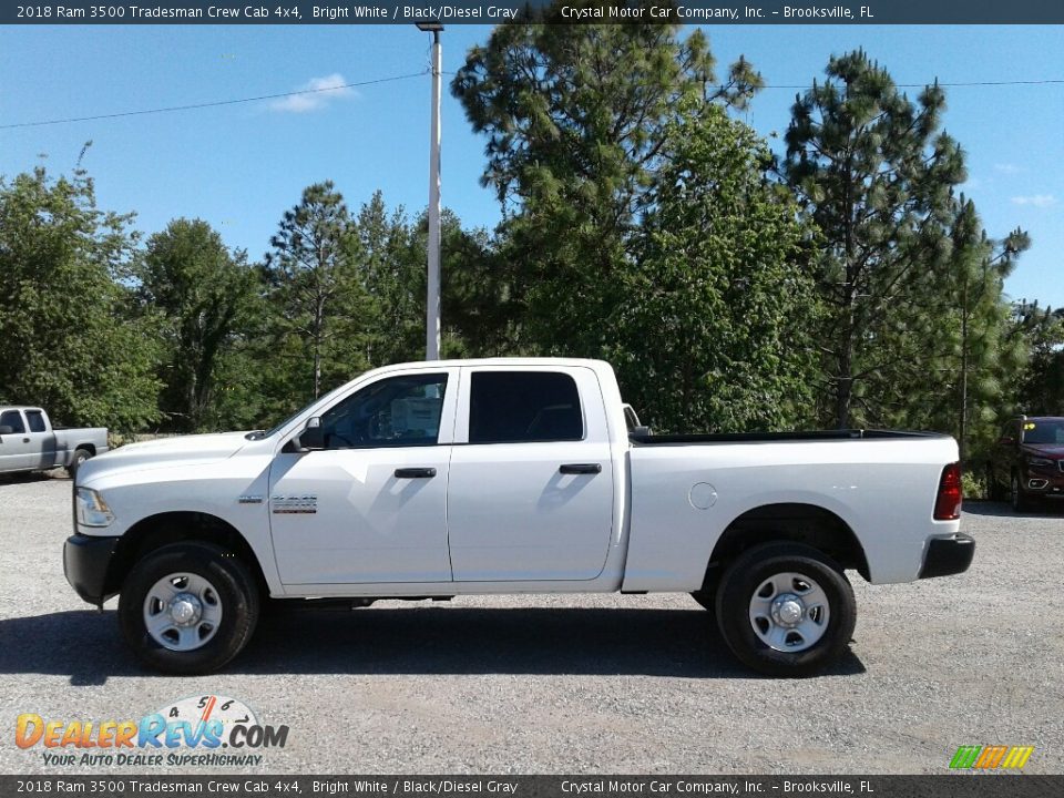 2018 Ram 3500 Tradesman Crew Cab 4x4 Bright White / Black/Diesel Gray Photo #2