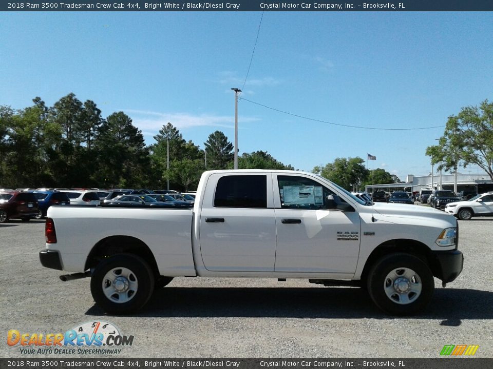 2018 Ram 3500 Tradesman Crew Cab 4x4 Bright White / Black/Diesel Gray Photo #6