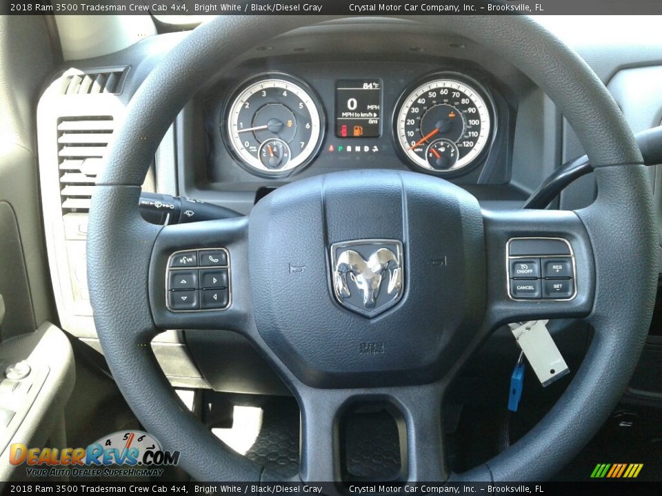 2018 Ram 3500 Tradesman Crew Cab 4x4 Bright White / Black/Diesel Gray Photo #14
