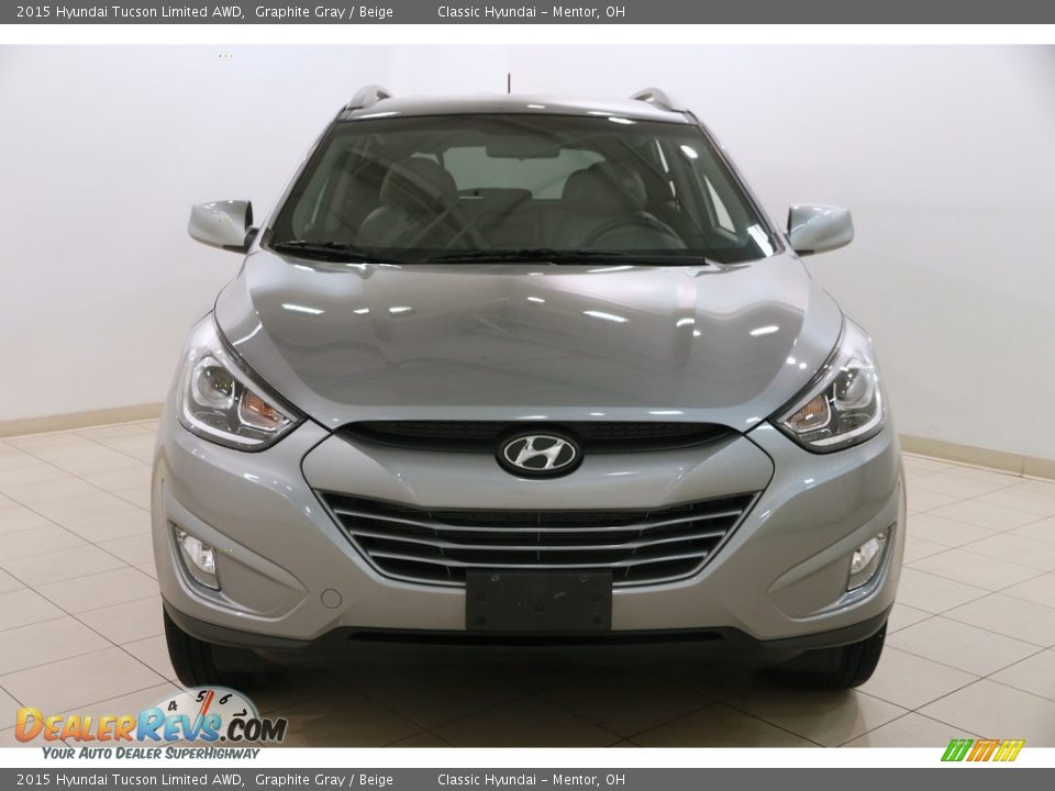2015 Hyundai Tucson Limited AWD Graphite Gray / Beige Photo #2