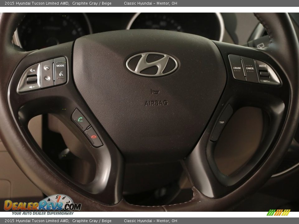 2015 Hyundai Tucson Limited AWD Graphite Gray / Beige Photo #8