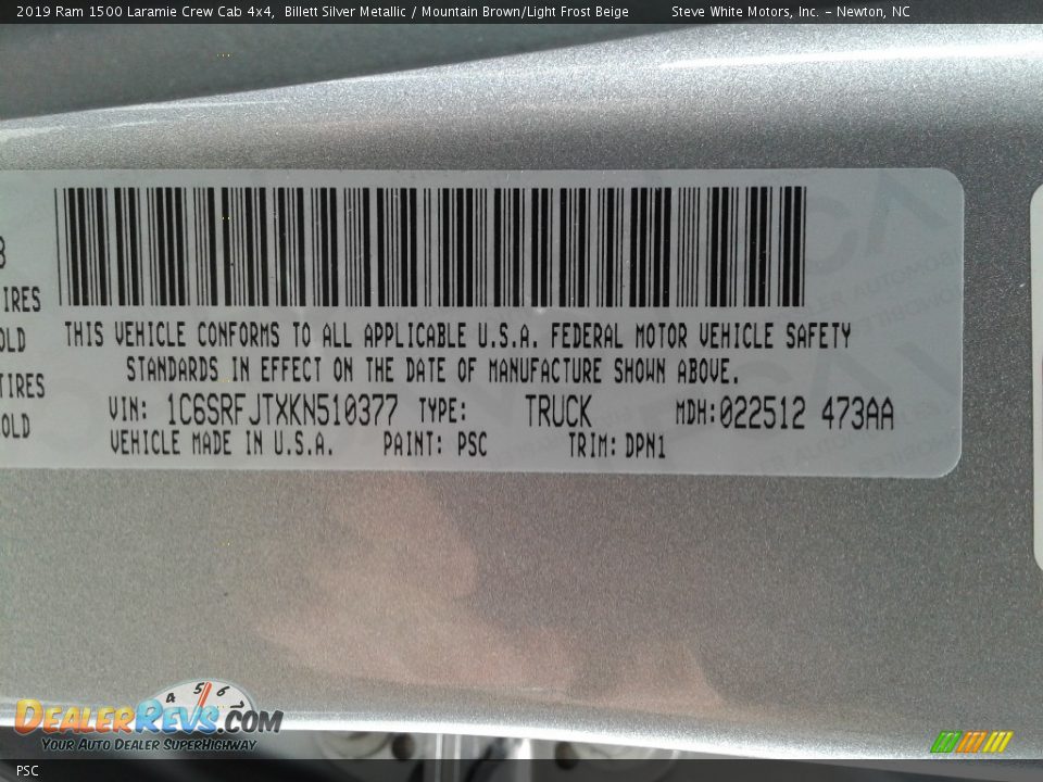 Ram Color Code PSC Billett Silver Metallic