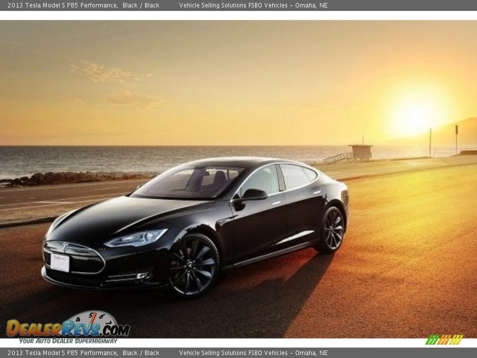 2013 Tesla Model S P85 Performance Black / Black Photo #1