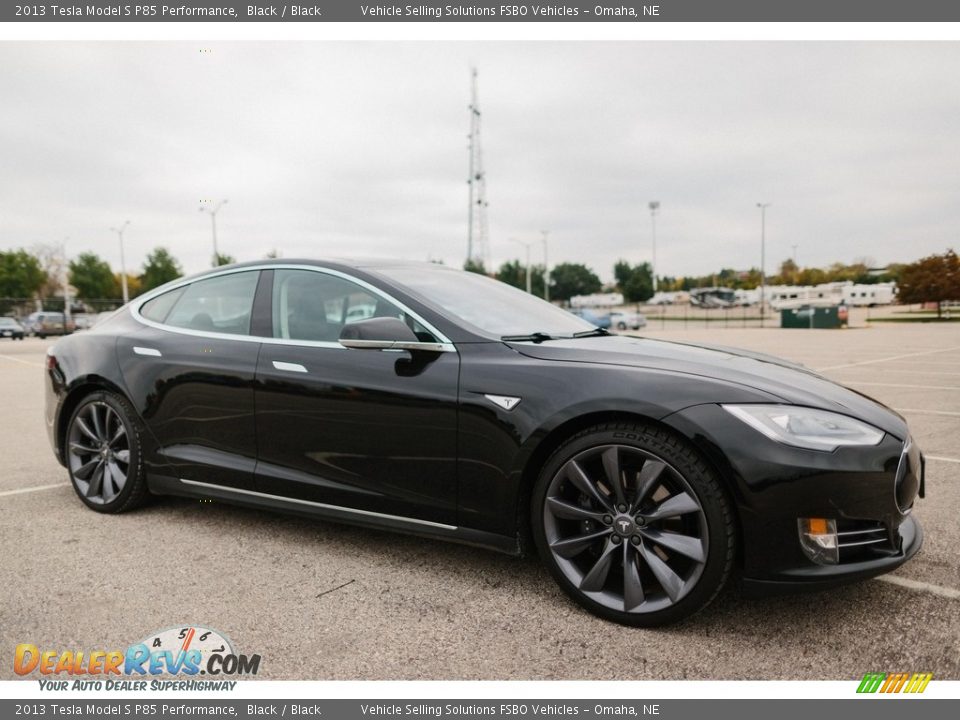 2013 Tesla Model S P85 Performance Black / Black Photo #26