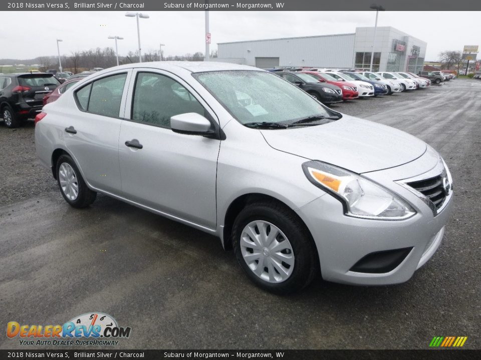 2018 Nissan Versa S Brilliant Silver / Charcoal Photo #1