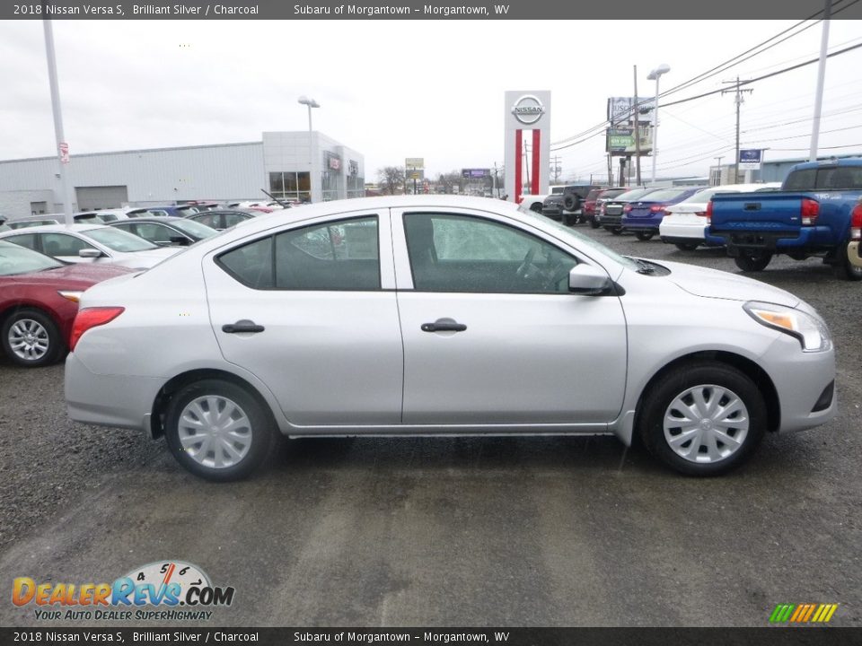 2018 Nissan Versa S Brilliant Silver / Charcoal Photo #3