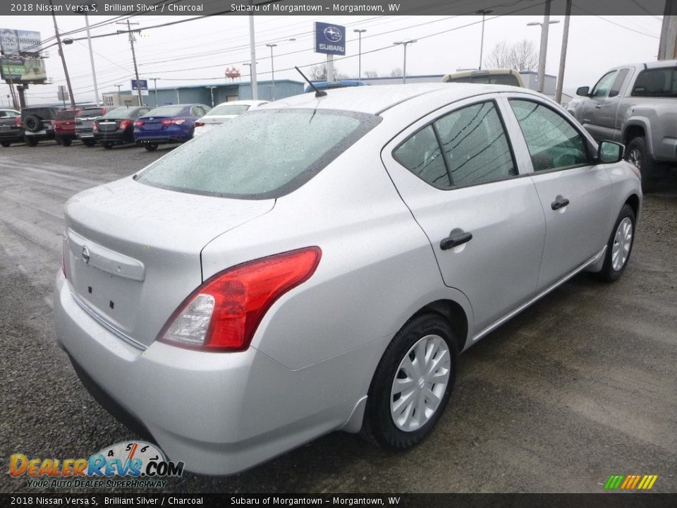 2018 Nissan Versa S Brilliant Silver / Charcoal Photo #4