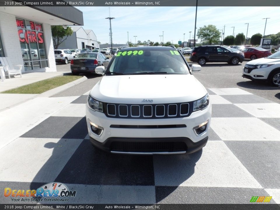 2018 Jeep Compass Limited White / Black/Ski Gray Photo #2