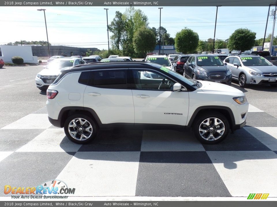 2018 Jeep Compass Limited White / Black/Ski Gray Photo #3