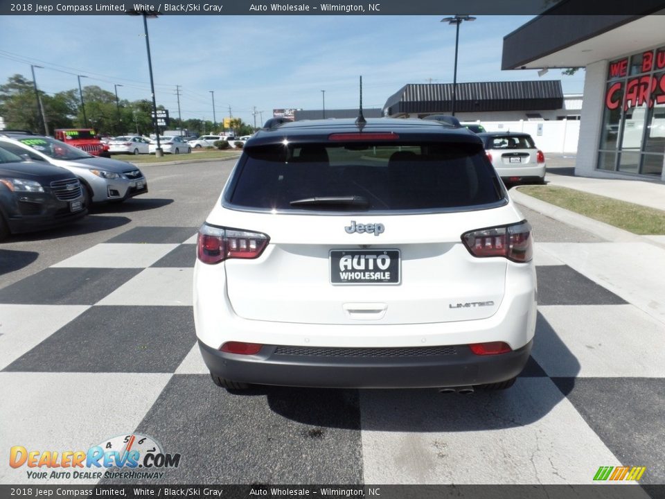 2018 Jeep Compass Limited White / Black/Ski Gray Photo #4